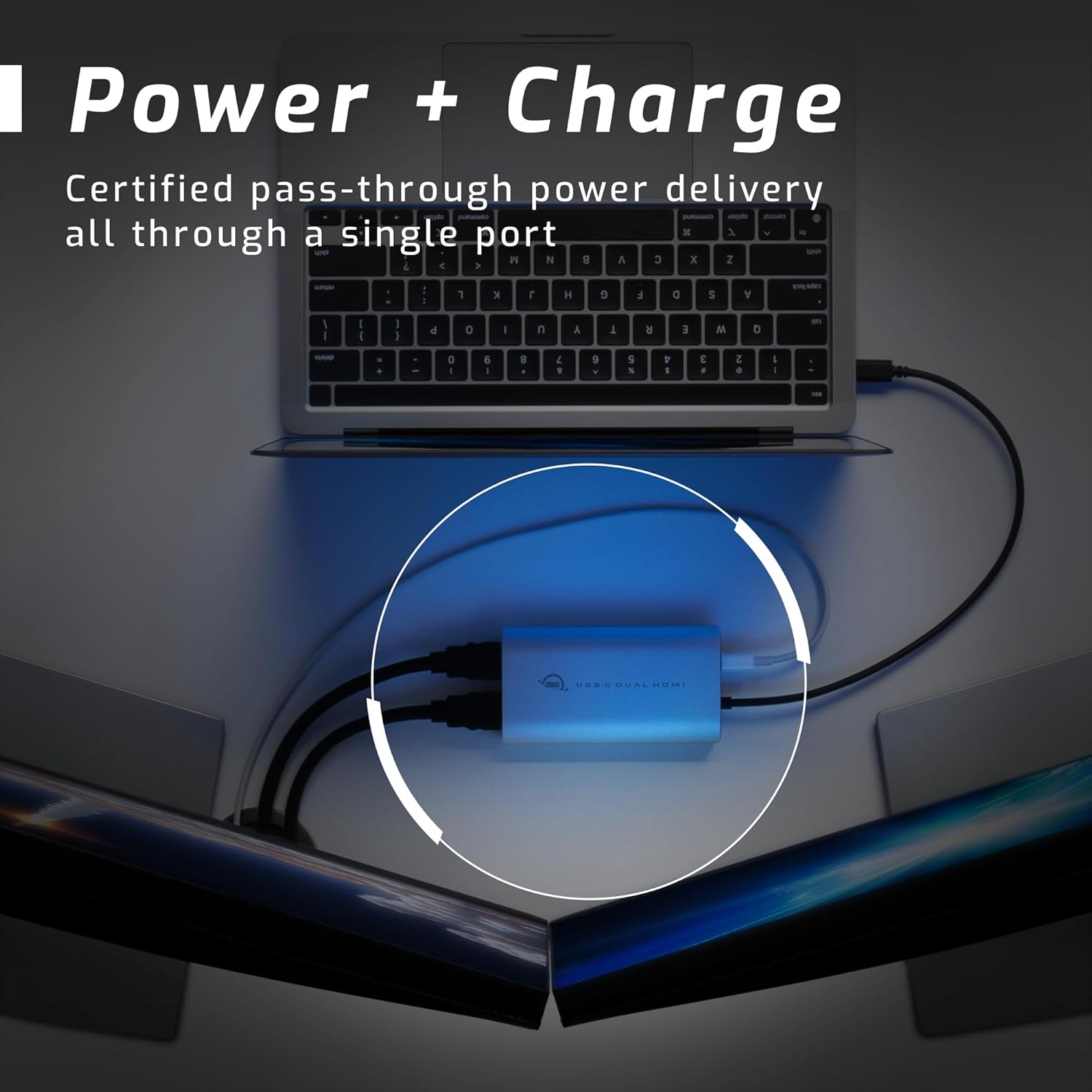 OWC USB-C to Dual HDMI 4K Display Adapter with DisplayLink