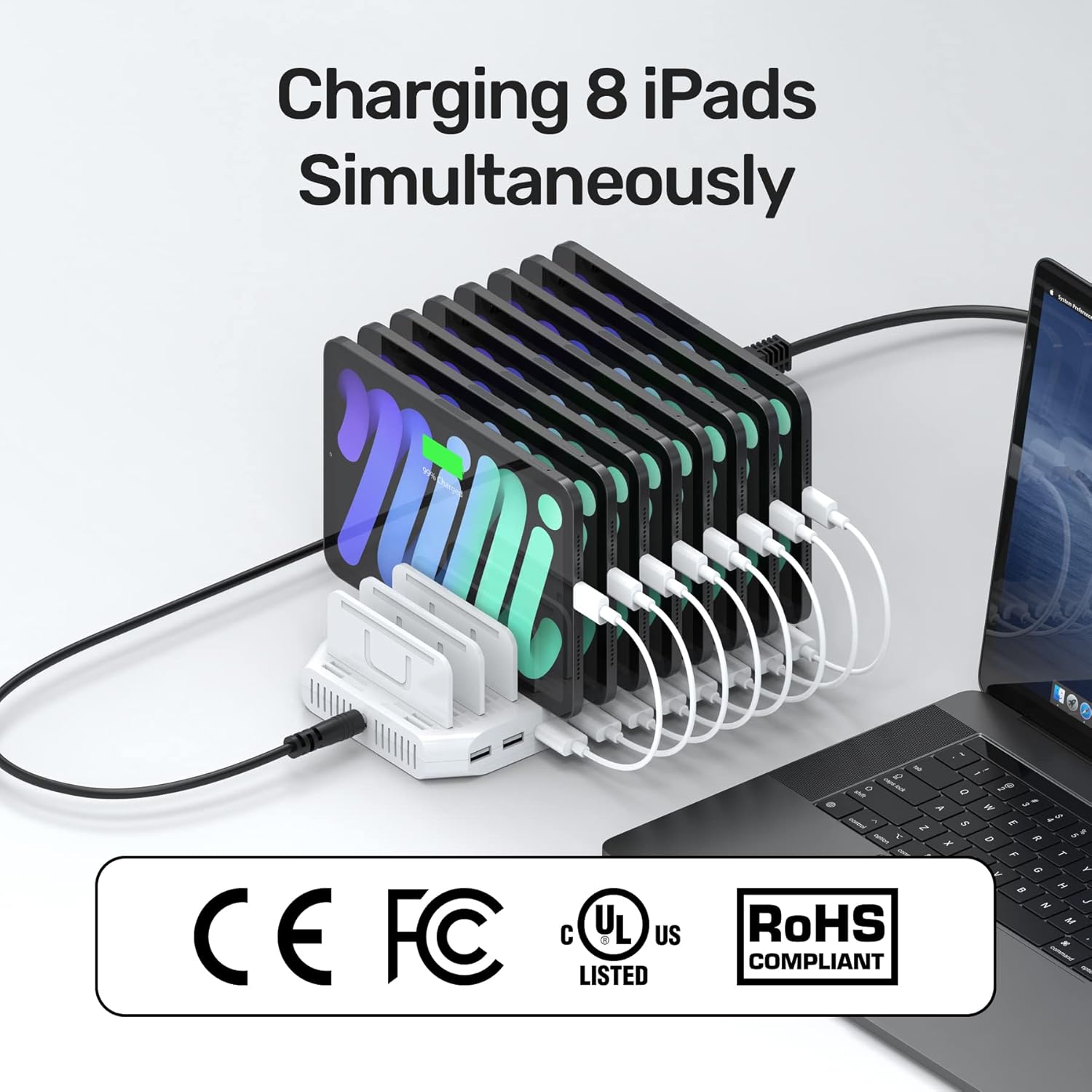 Unitek 96W 10-Port USB Charging Dock Hub-2