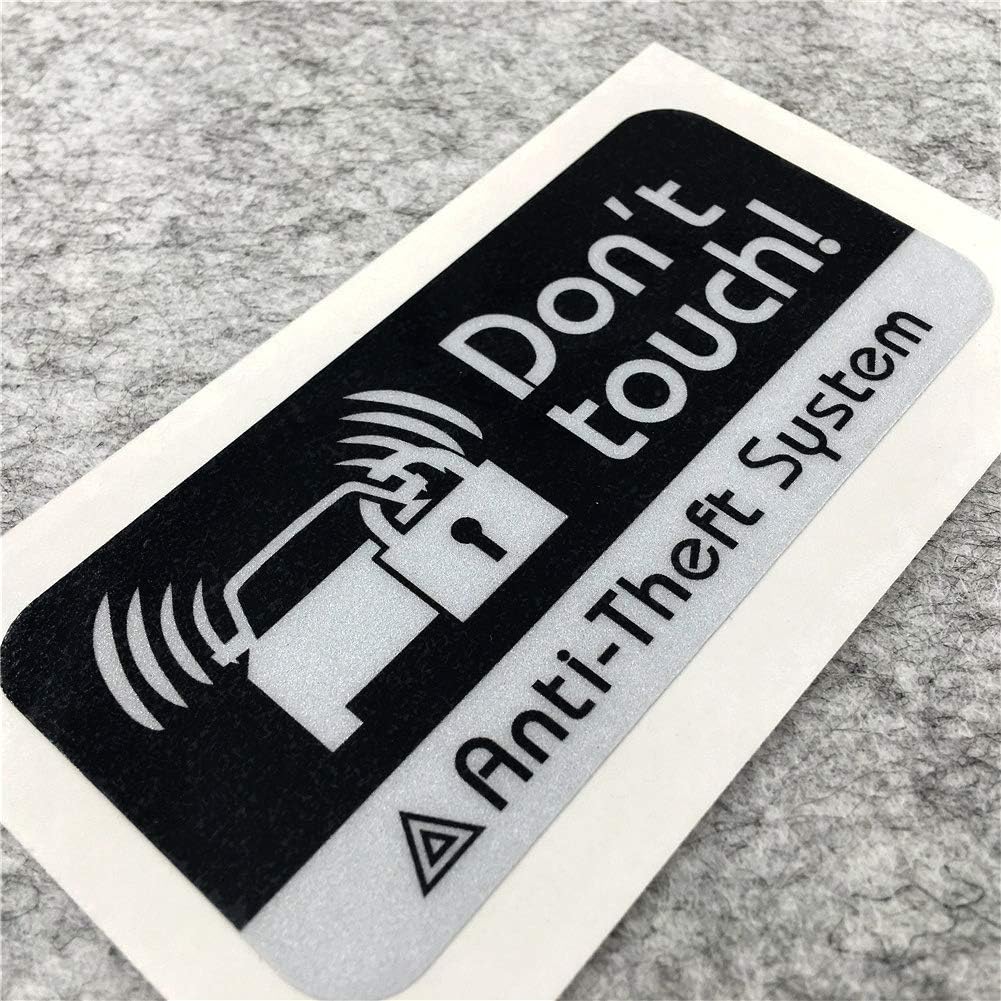 Horayten 2X Car Styling Vinyl Tape Warning DO NOT Touch Anti-Theft System Auto Window Sticker Decal 3M 70x33mm