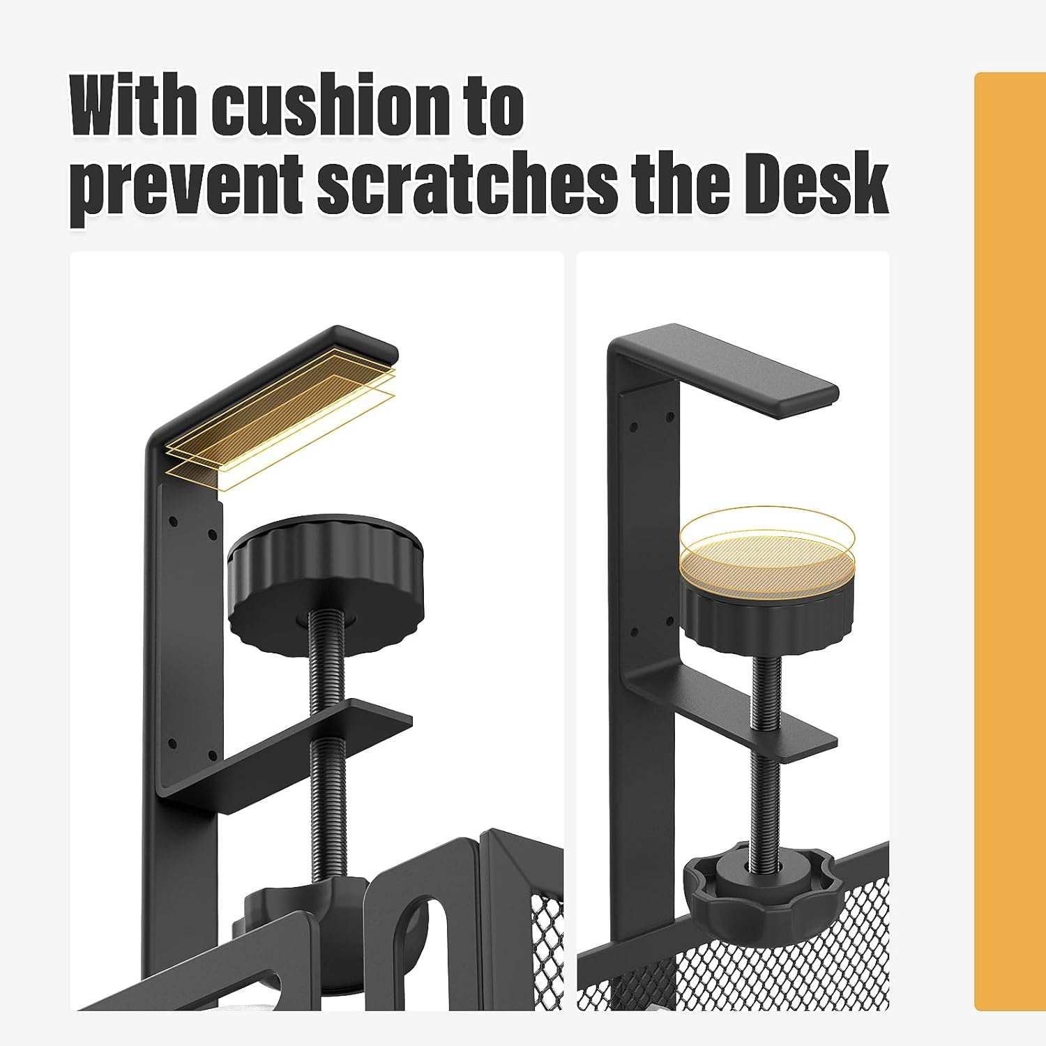 Extended Length Under Desk Cable Management Tray — No Drill