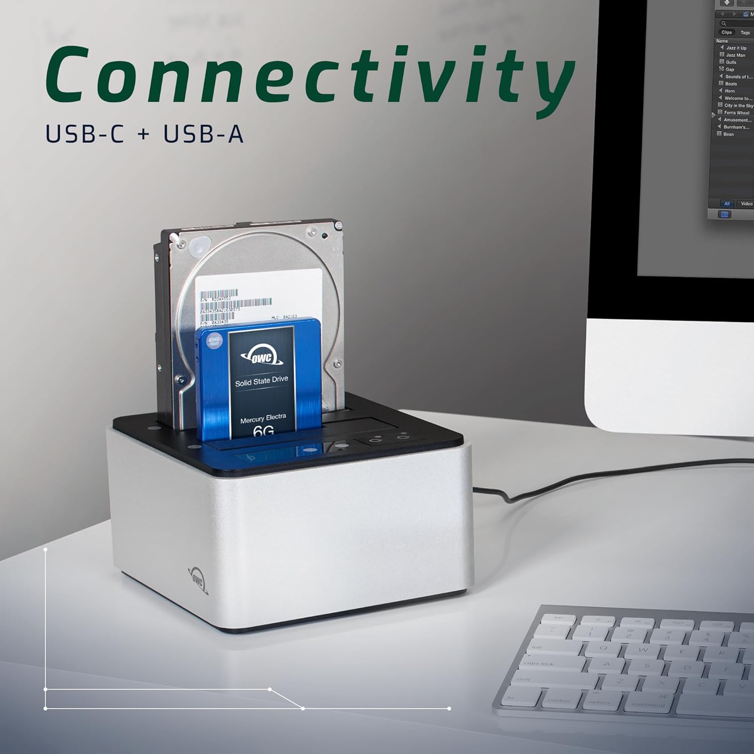 OWC Drive Dock – Dual-Bay USB 3.2 Docking Station for 2.5"/3.5" HDD & SSD