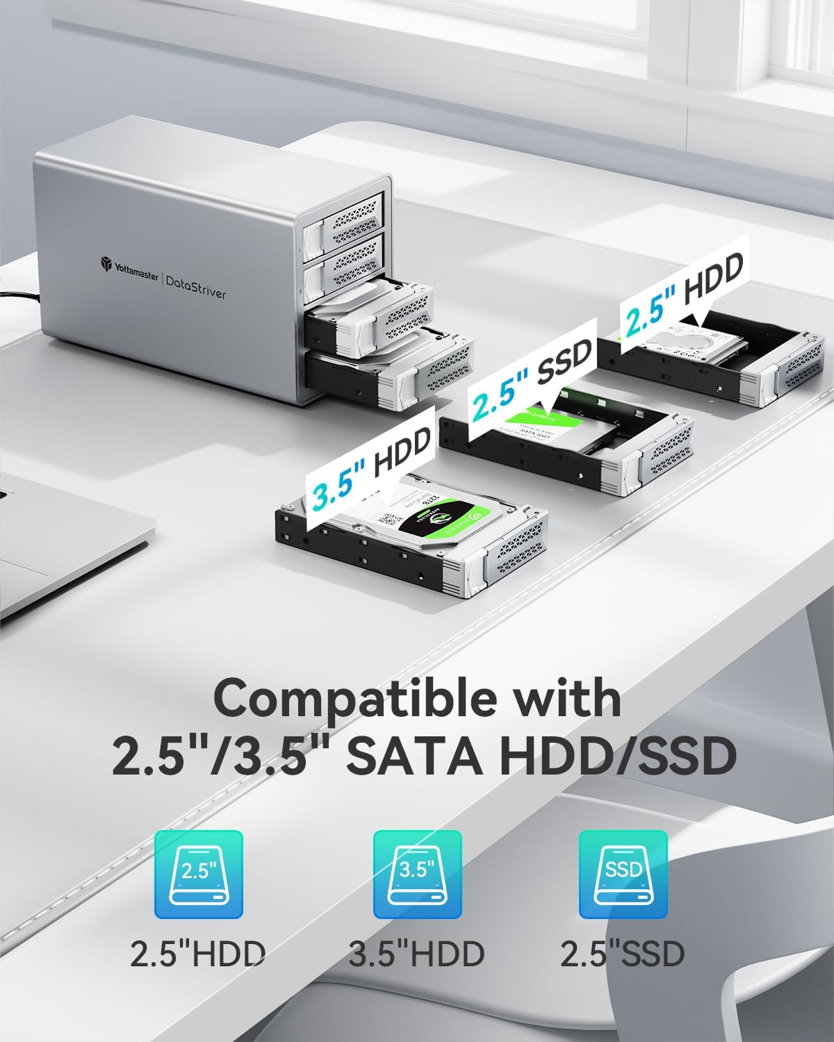Yottamaster VN400C3 4-Bay USB-C Hard Drive Enclosure