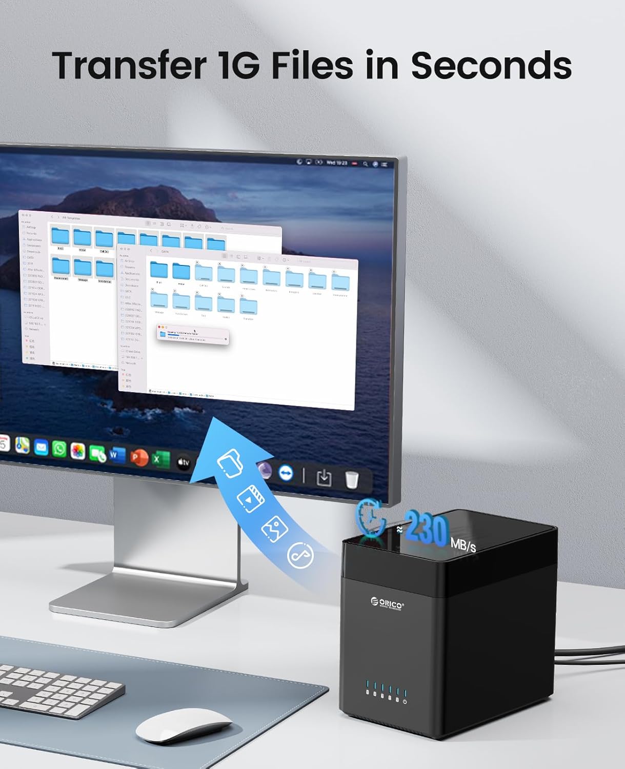ORICO 5-Bay 3.5" USB-C Hard Drive Enclosure — DS500C3