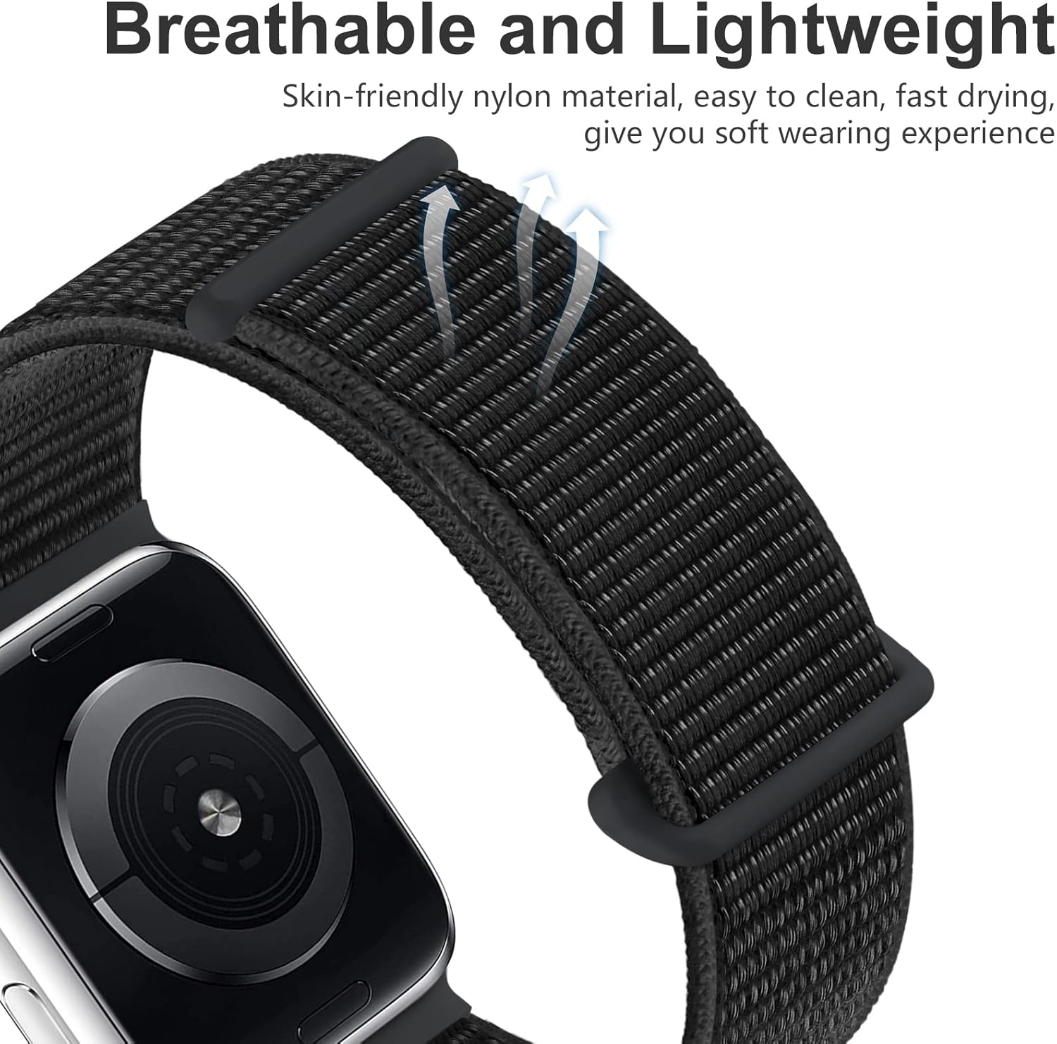 Witzon Solo Loop for Apple Watch Band 42mm 44mm 46mm 45mm 49mm 41mm 40mm 38mm Men Women, Soft Adjustable Straps Breathable Nylon Sport Bands for Apple iWatch Ultra Series 10 9 8 7 6 5 4 3 2 1