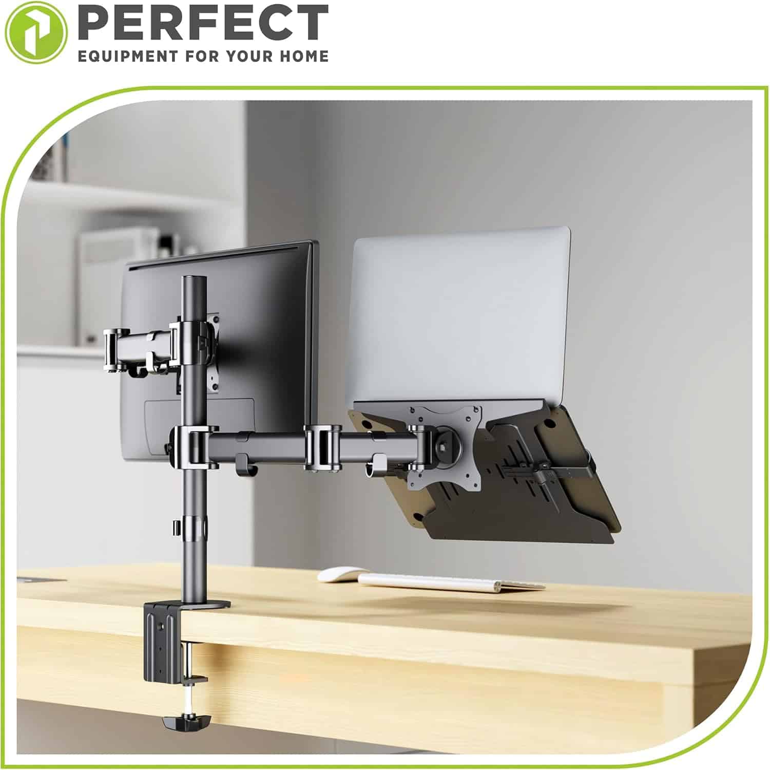 Perfect Notebook Mount for VESA Table Mounts Surface 30 cm x 22.5 cm Maximum Load 9 kg Black