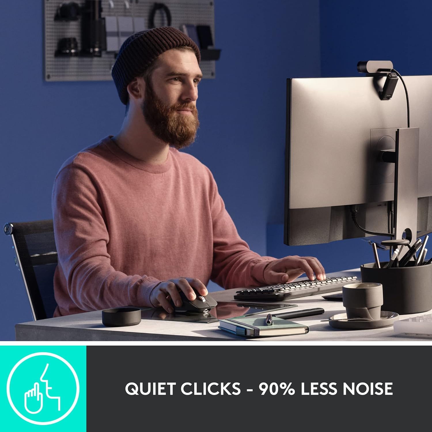 Logitech MX Master 3S - Wireless Performance Mouse with Ultra-Fast Scrolling, Ergo, 8K DPI, Track on Glass, Quiet Clicks, USB-C, Bluetooth, Windows, Linux, Chrome