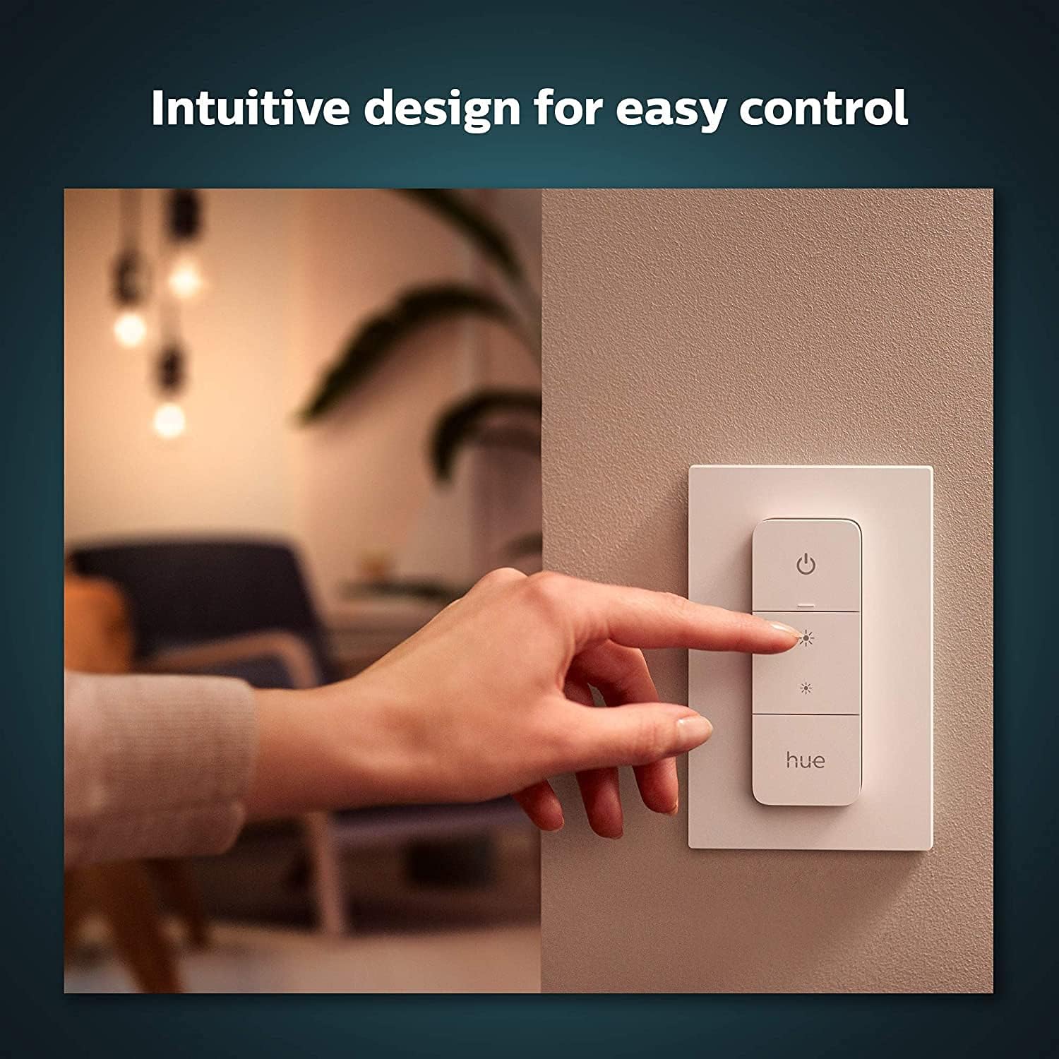 Philips Hue v2 Smart Dimmer Switch and Remote, Installation-Free, Smart Home, Exclusively for Philips Hue Smart Lights, White