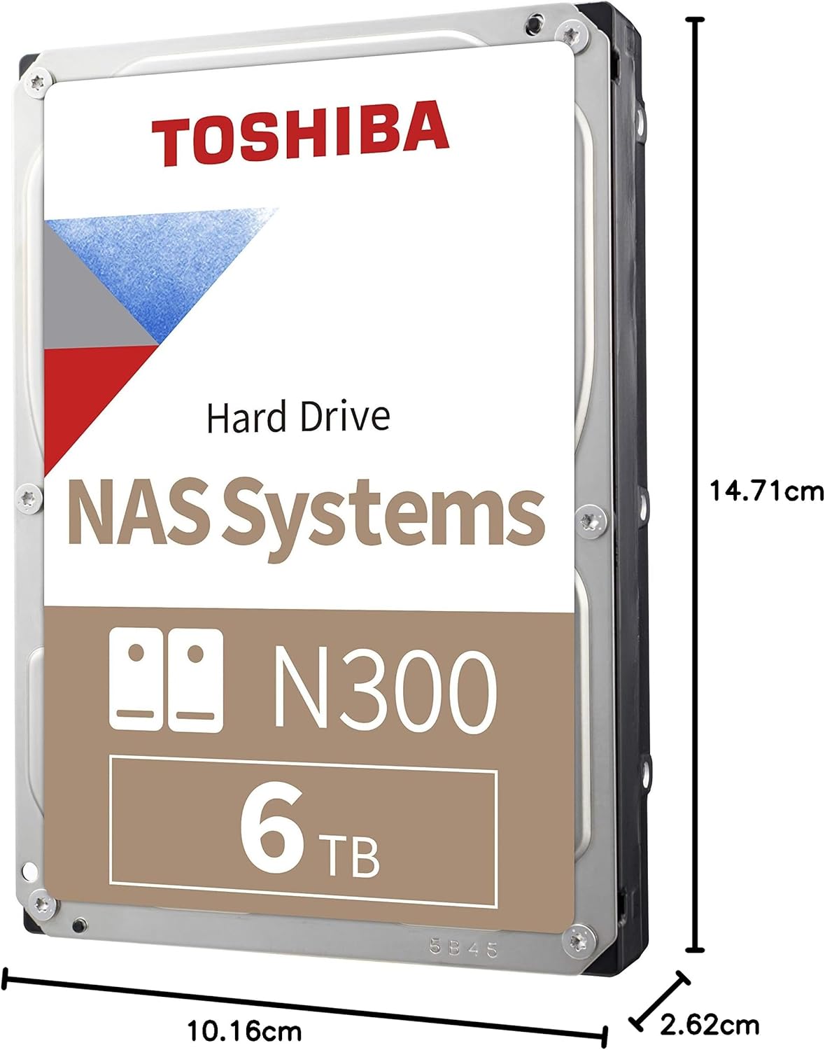 Toshiba N300 6TB NAS 3.5-Inch Internal Hard Drive – CMR SATA 6Gb/s, 7200 RPM, 512MB Cache (HDWG760XZSTA)