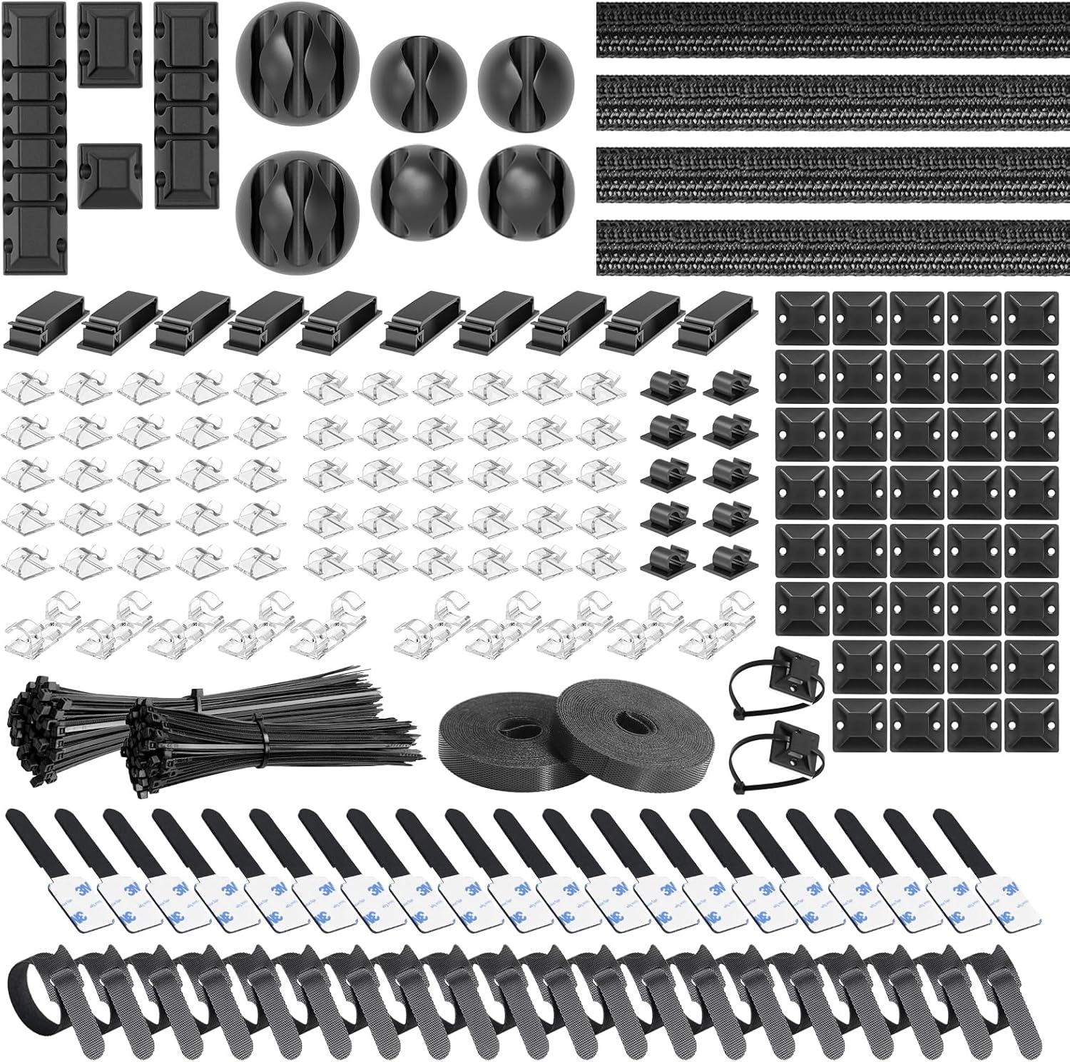 367-Piece Cable Management Kit — Desk, TV & Computer Organizer