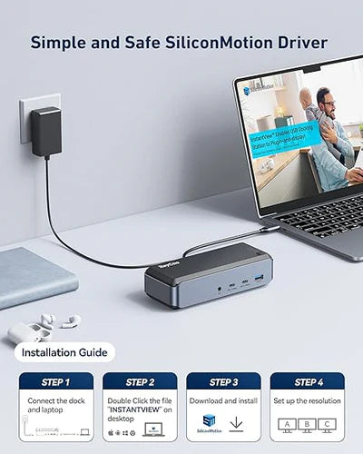 RayCue Dual Portable Monitor for Laptop (13.3”–17” | USB-C)-6