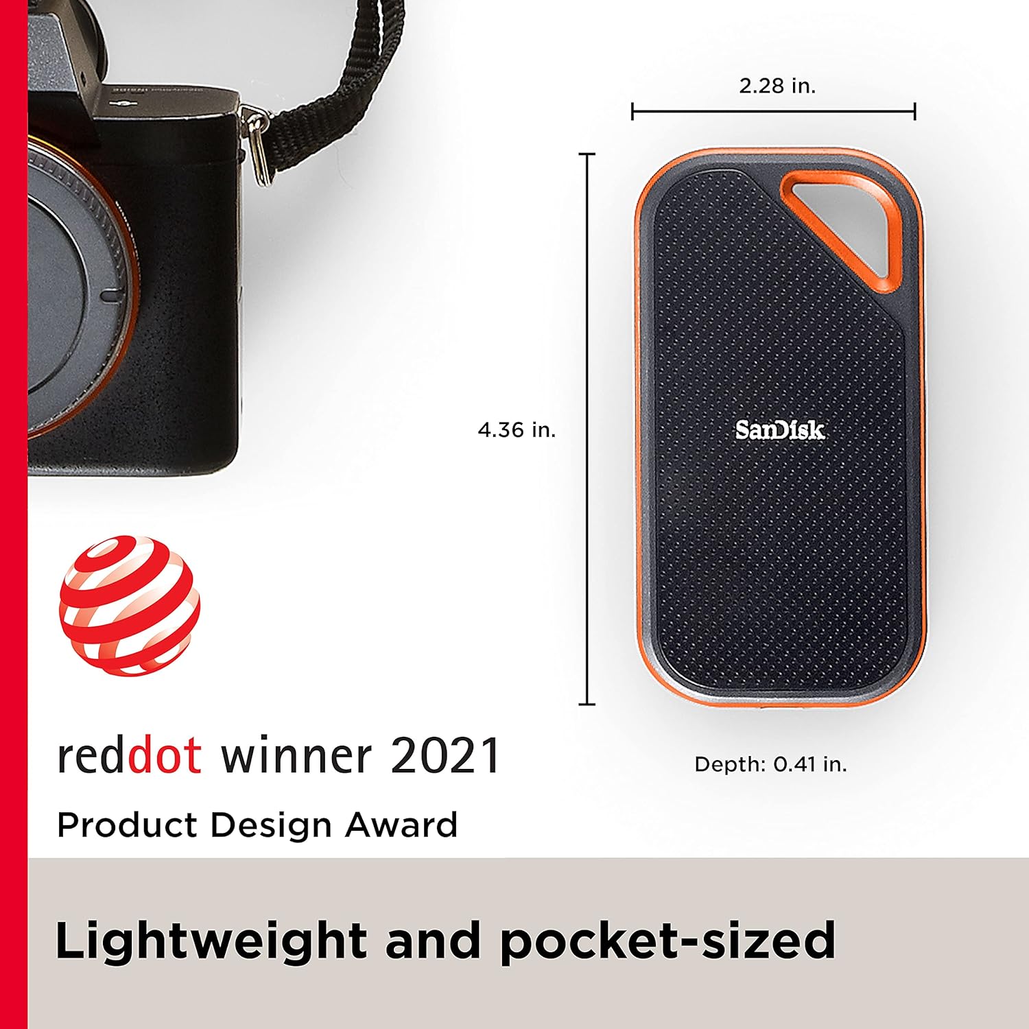 SanDisk 4TB Extreme PRO Portable SSD - Up to 2000MB/s - USB-C, USB 3.2 Gen 2x2 - External Solid State Drive - SDSSDE81-4T00-G25