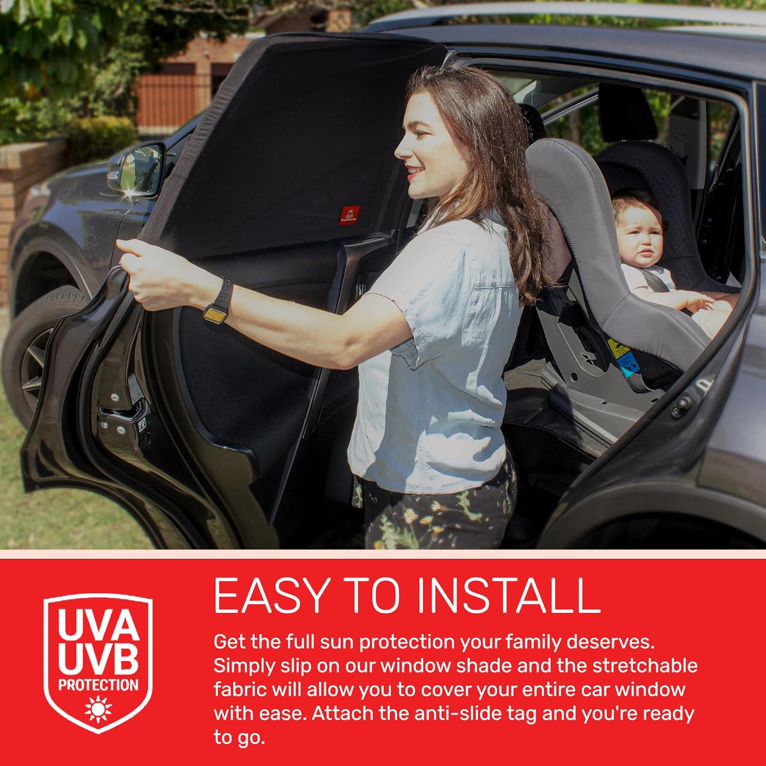 Royal Rascals Car Window Shade x2, Car Sun Shades to Protect Babies & Children, Car Baby Essentials, 40+ UV Sun Protection, Full Window Covers, Car Shades to Fit Most Car Windows, Sun Shade for Baby