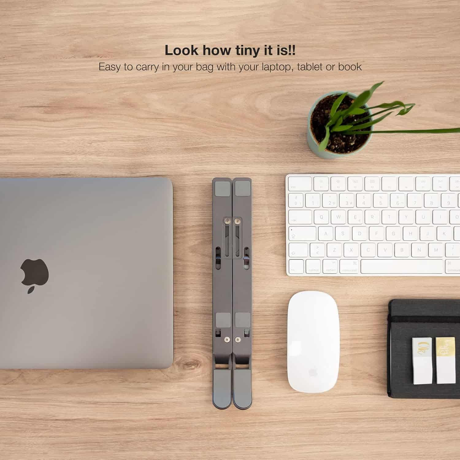 TooQ TQLRS0033-AL-G Stand for Laptops, Tablets, Mobile Phones and Books - Grey