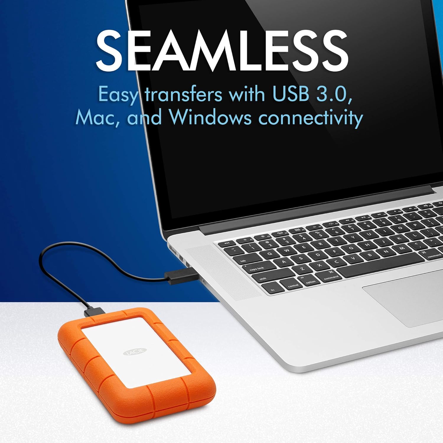 LaCie Rugged USB-C Portable External Hard Drive