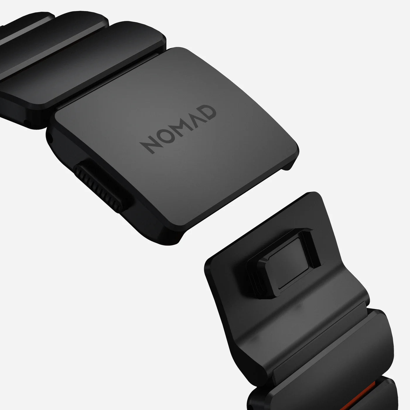 NOMAD Stratos Band – Ultra Orange (FKM + Titanium Hardware, Black Finish)