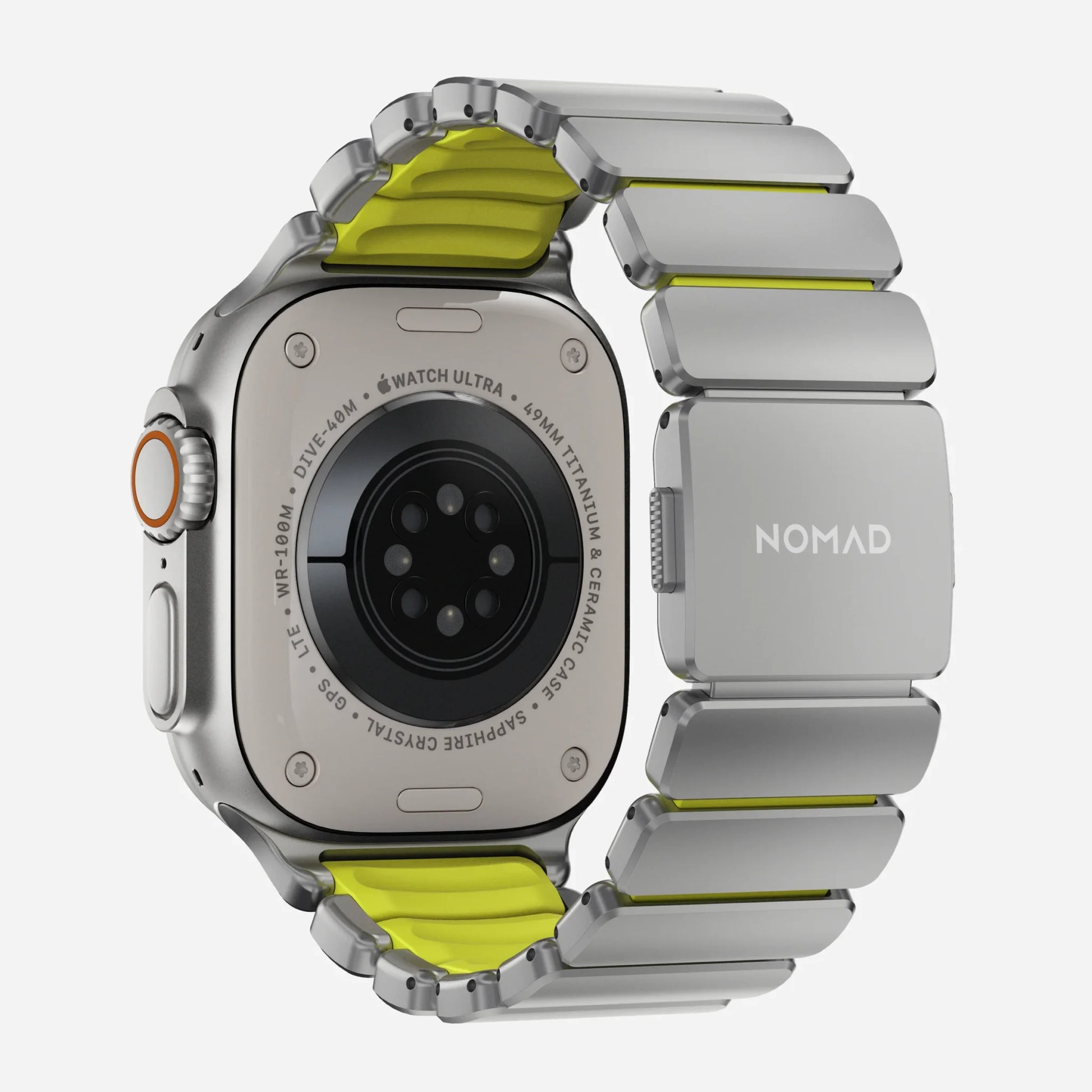 NOMAD Stratos Band – Volt (FKM + Titanium Hardware, Silver Finish)