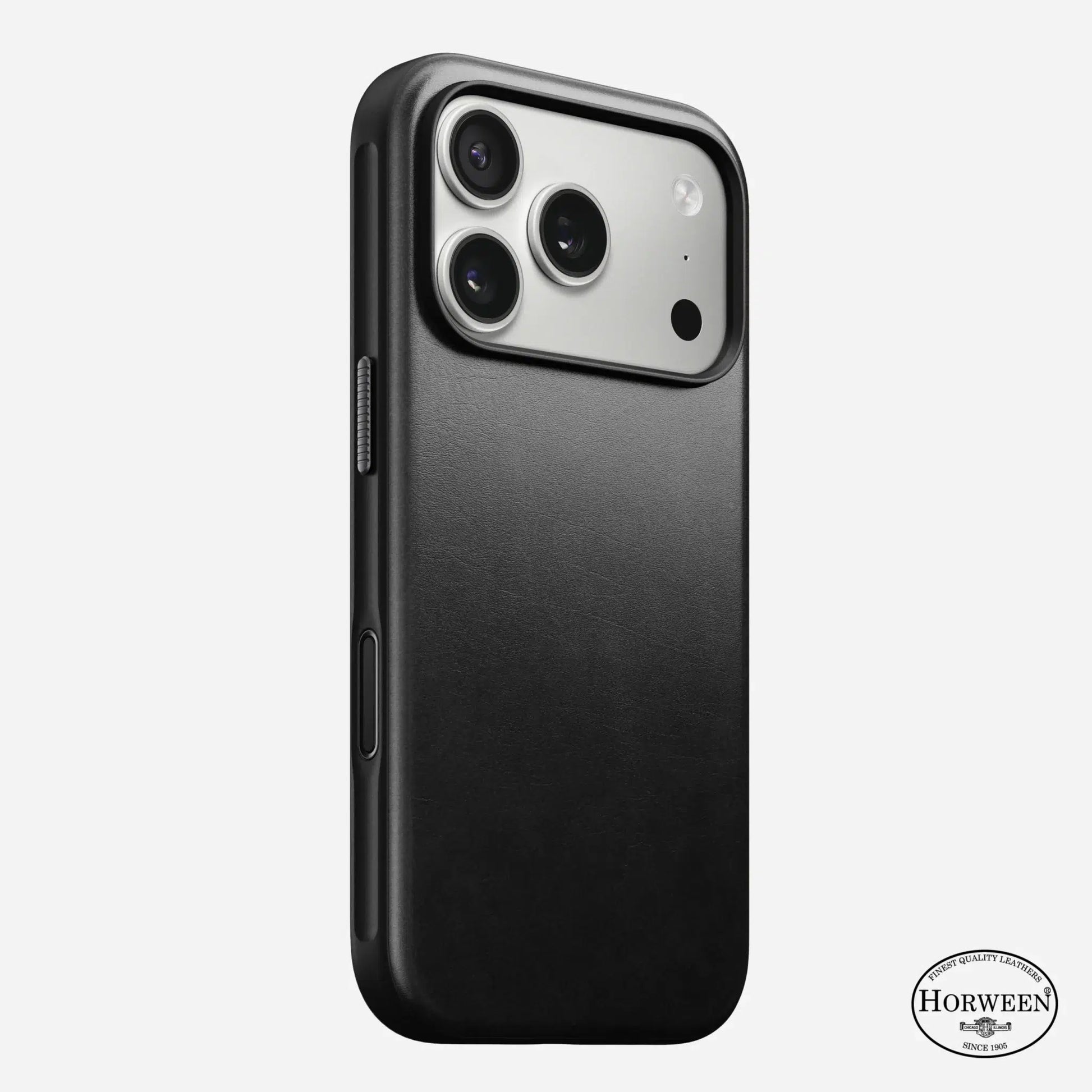 Nomad Modern Leather Case — Horween® Edition Black for iPhone 17 Pro