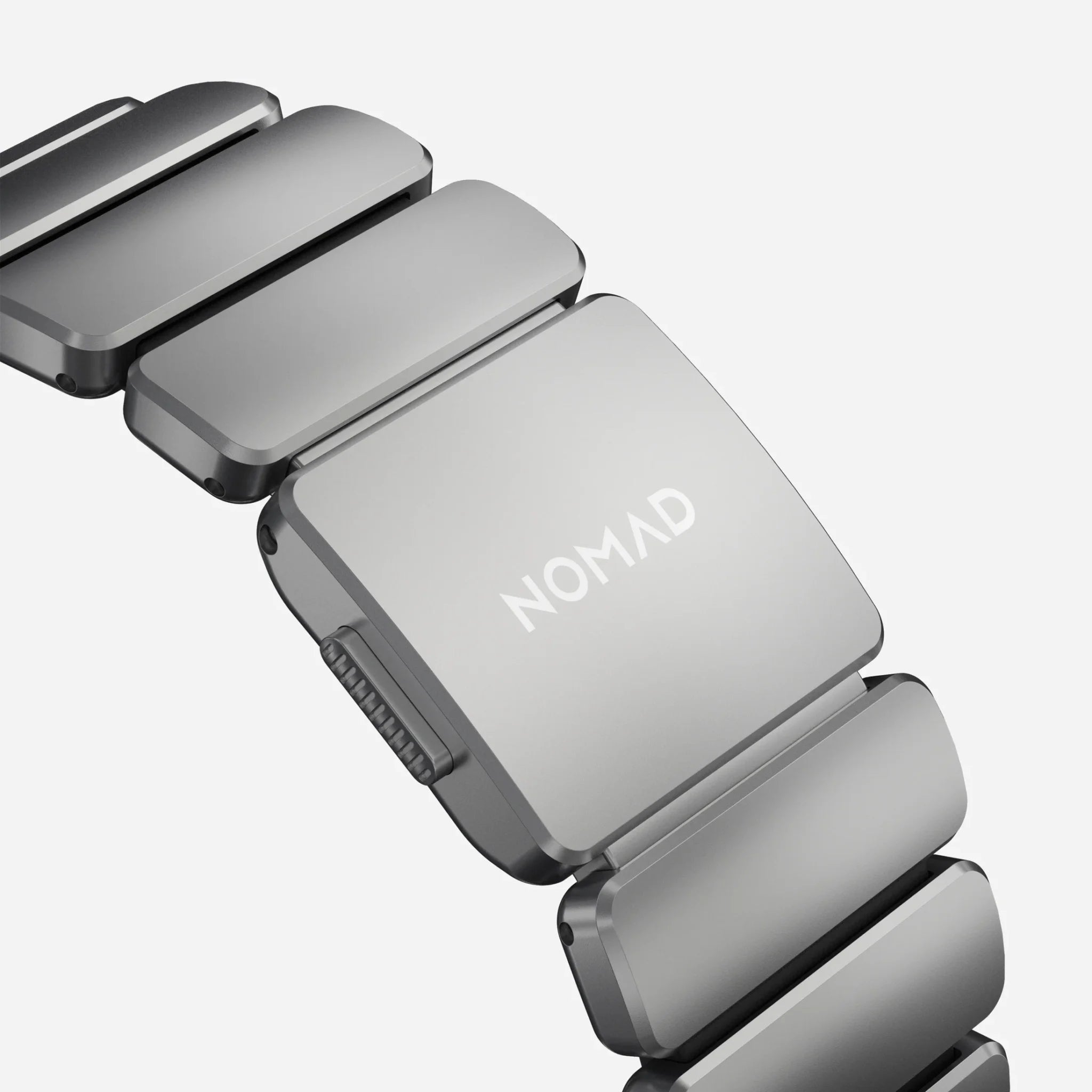 NOMAD Stratos Band – Black (FKM + Titanium Hardware, Silver Finish)