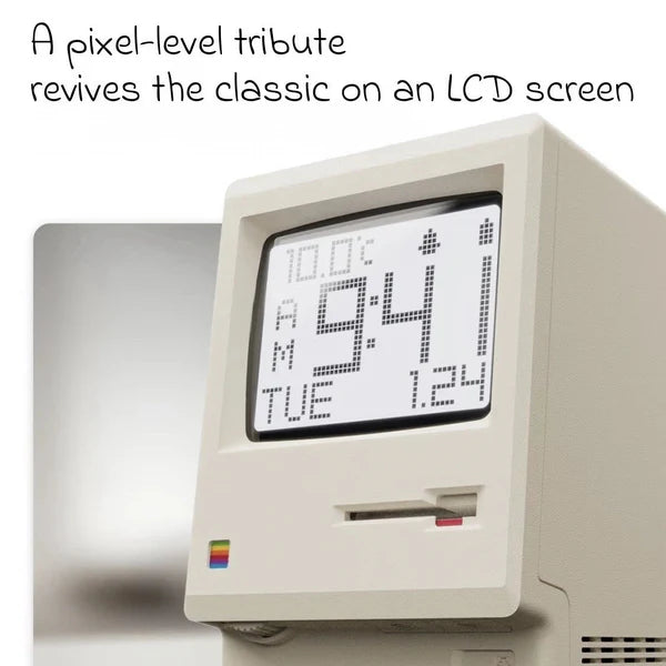 RayCue Maclock Retro Pixel Alarm Clock (USB-C Rechargeable)-6