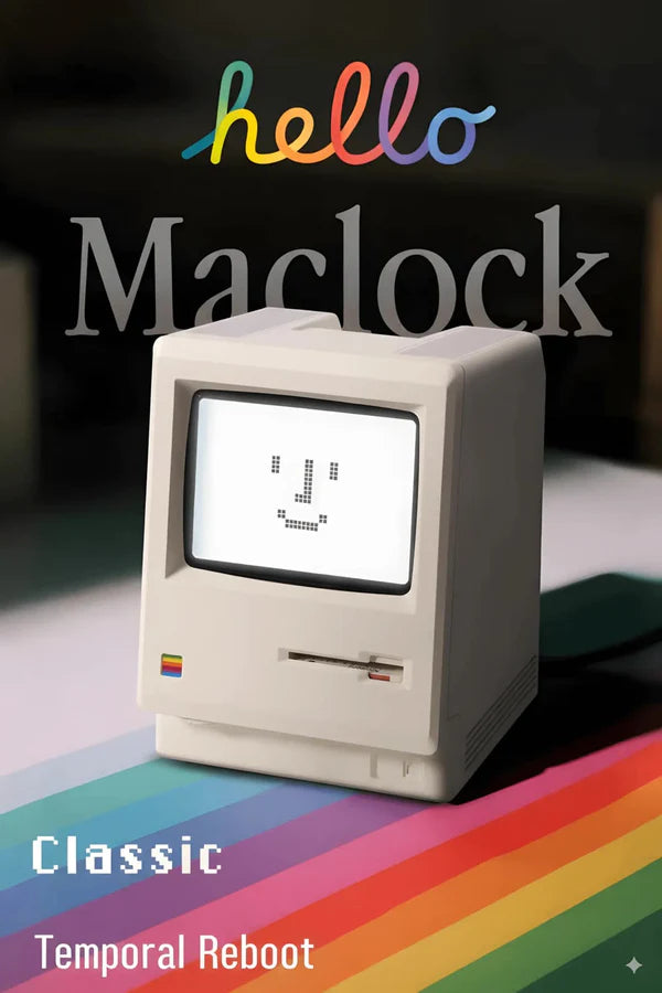 RayCue Maclock Retro Pixel Alarm Clock (USB-C Rechargeable)-16