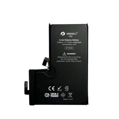 Phone 15 Pro Max CRACK Battery with Adhesive Strips 4422mAh