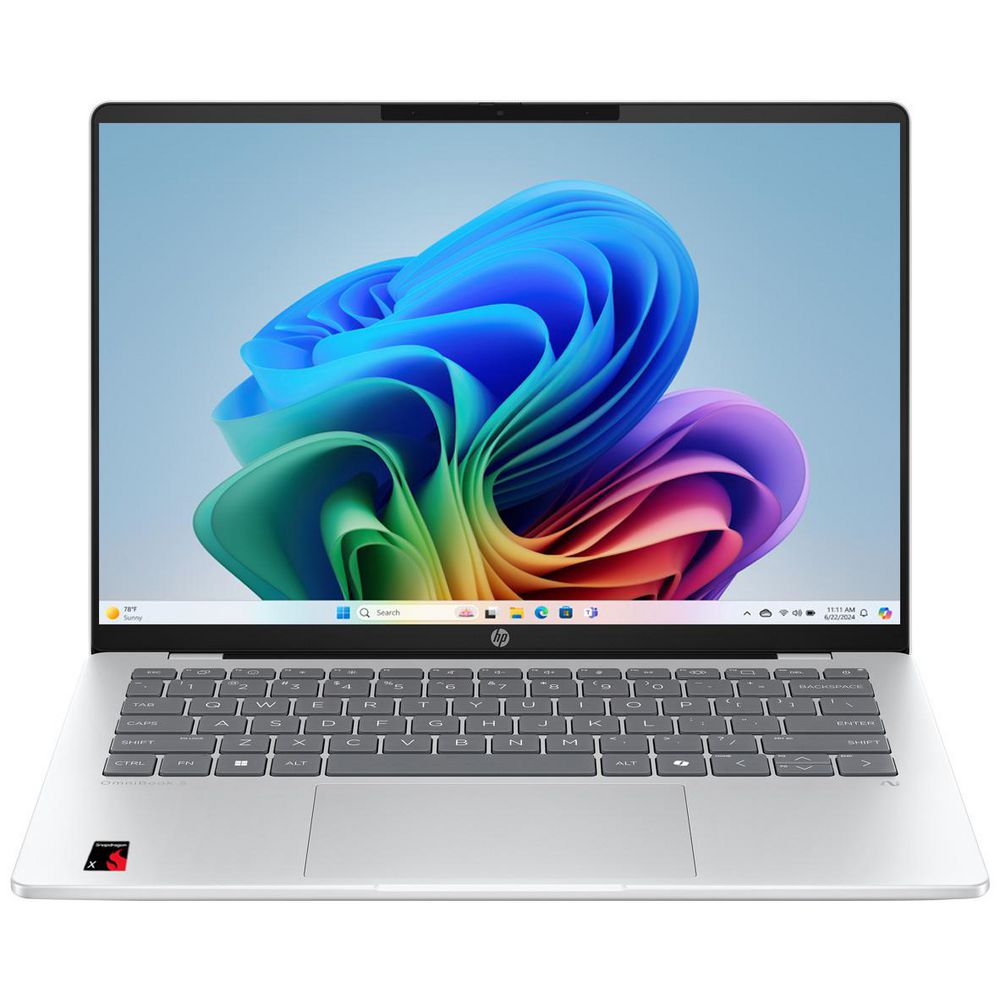 HP 14” OmniBook 5 OLED Copilot+ PC – Snapdragon X, 16GB/512GB (Silver)