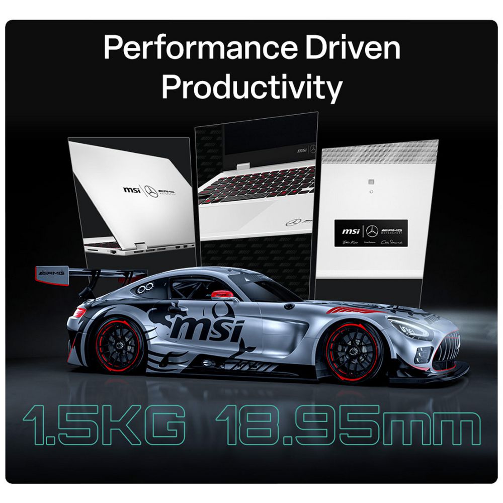 MSI Prestige 16 AI+ Mercedes-AMG Edition – Core Ultra 9, 32GB/2TB (16” 4K UHD)
