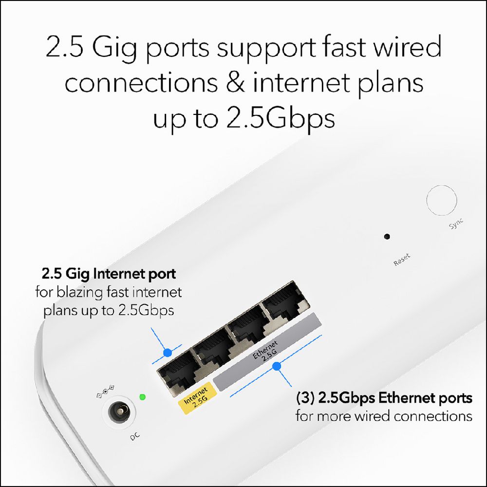 NETGEAR Orbi 770 BE11000 Tri-Band Mesh Wi-Fi 7 System (3 Pack)