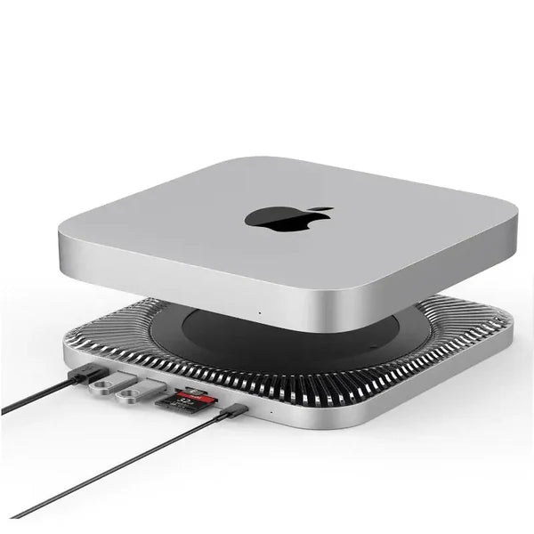 RayCue Type-C Stand & Hub with SATA SSD Enclosure for Mac Mini / Mac Studio (US Plug)-1