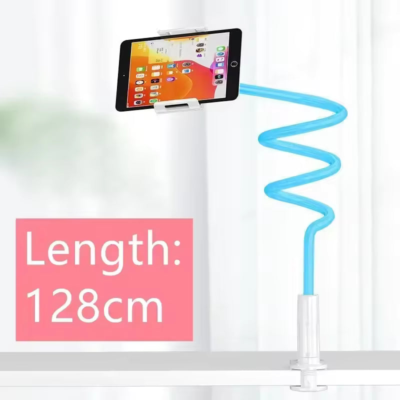 128cm Phone Holder Stand Lazy Bracket Headrest Bed 360° Flexible Long Arms Clamp Mount-8