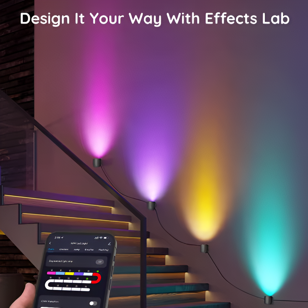 WIFI Smart Night Light LED Atmosphere Light RGB Wall Light APP Voice Control Music Sync Game Room TV Bedroom Decoration