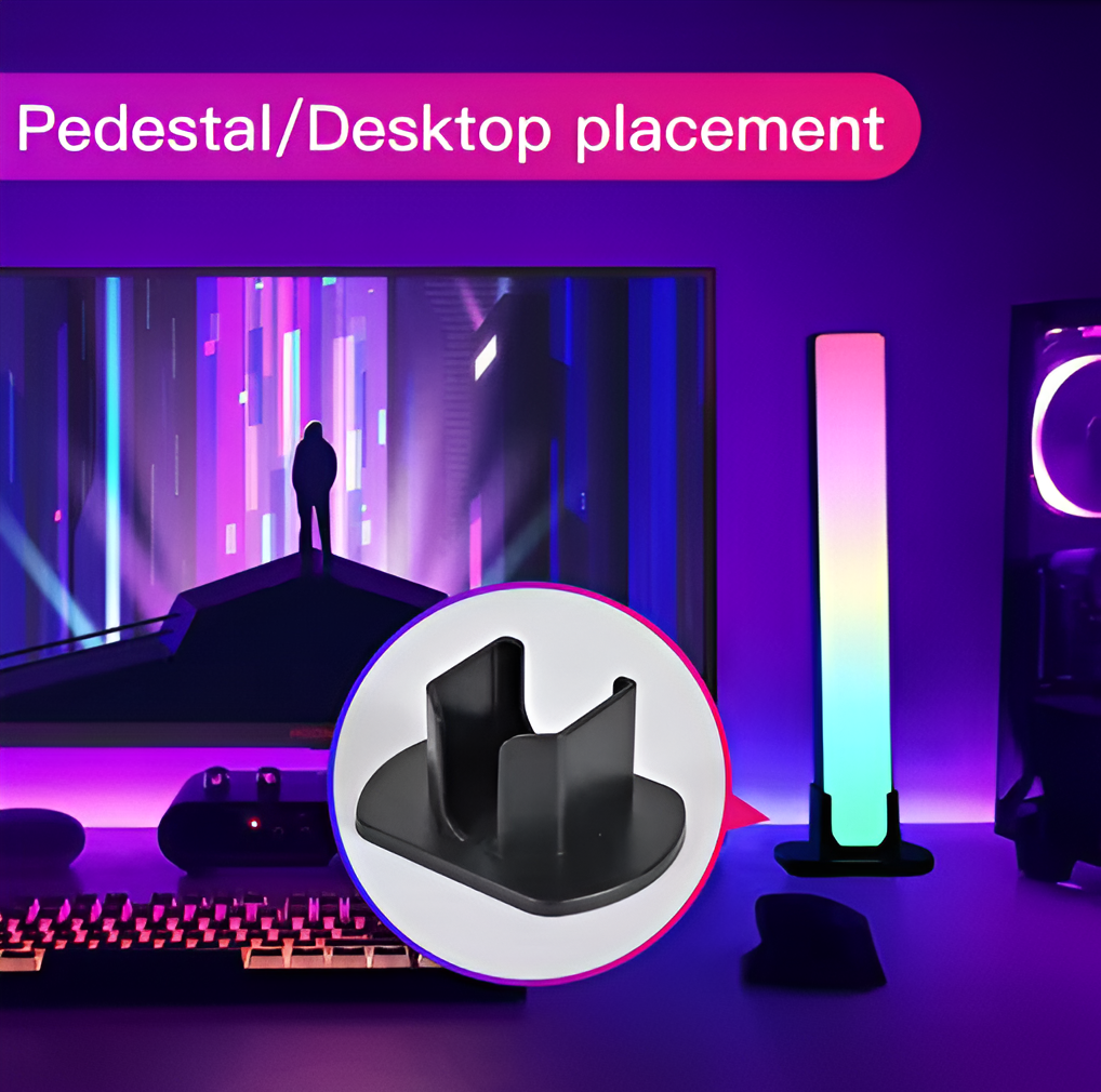DC12V RF 24Key Computer Desktop RGB Background Atmosphere Lamp With Electric Competition Bluetooth Music Induction Pickup Light