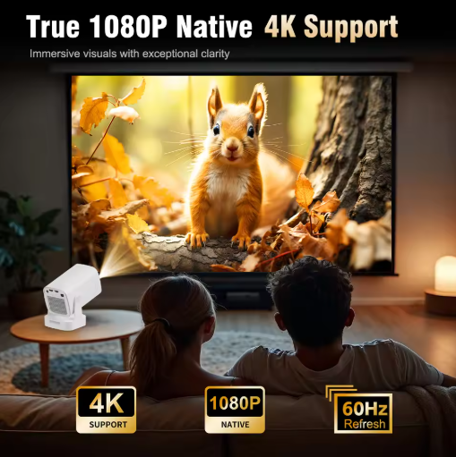 Magcubic HY310 Auto Focus Mini Projector Native 1080P 330ANSI 4K Android 11 With Wifi6 BT5.4 Air Mouse Voice Video Outdoor Movie