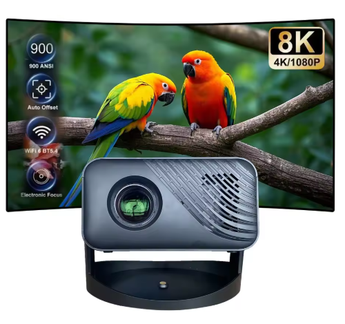 Portable Projector 4k 1920*1080P HD Resolution Intelligent Control 5G WiFi BT5.0 Home Theater Beamer Outdoor Movie LED Projector