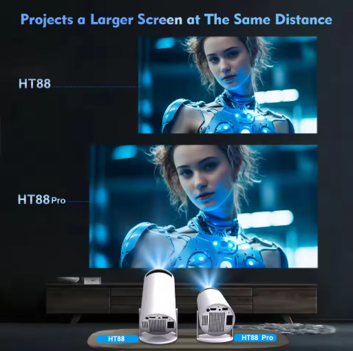 FXINRISE Projector HT88 PRO 4K Android 11 Dual Wifi6 260ANSI Allwinner HT88 BT5.0 1080P 1280*720P Home Cinema Outdoor Projetor
