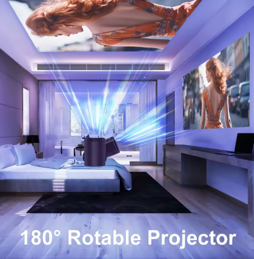 LVMAO HM400PRO supports 4K decoding 200ANSI Android11 Wifi6 AllwinnerH716 BT5.0 1280*720P Outdoor Portable Mini Cinema Projector