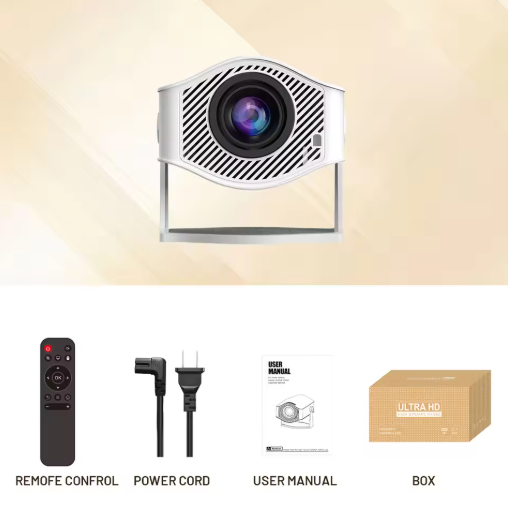 LVMAO HM400PRO supports 4K decoding 200ANSI Android11 Wifi6 AllwinnerH716 BT5.0 1280*720P Outdoor Portable Mini Cinema Projector