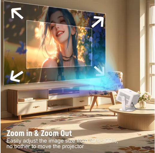 Salange P350 Netflix Projector Android 11 Native 1080P Wifi6 BT5.2 650ANSI Auto Keystone Correction 4K Portable Outdoor Movie