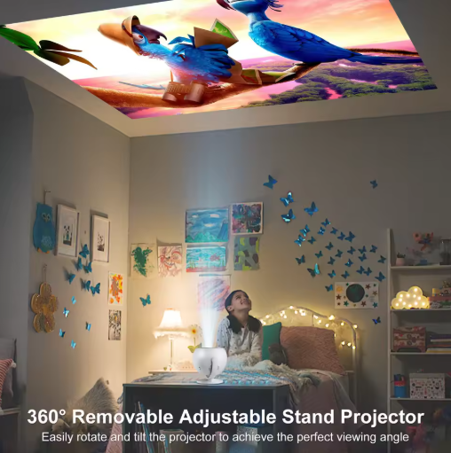 Salange P360 Projector 4K Video Android11 5GWifi Allwinner H713 200ANSI BT5.2 720P Outdoor 360° Rotate Home Cinema Auto Keystone