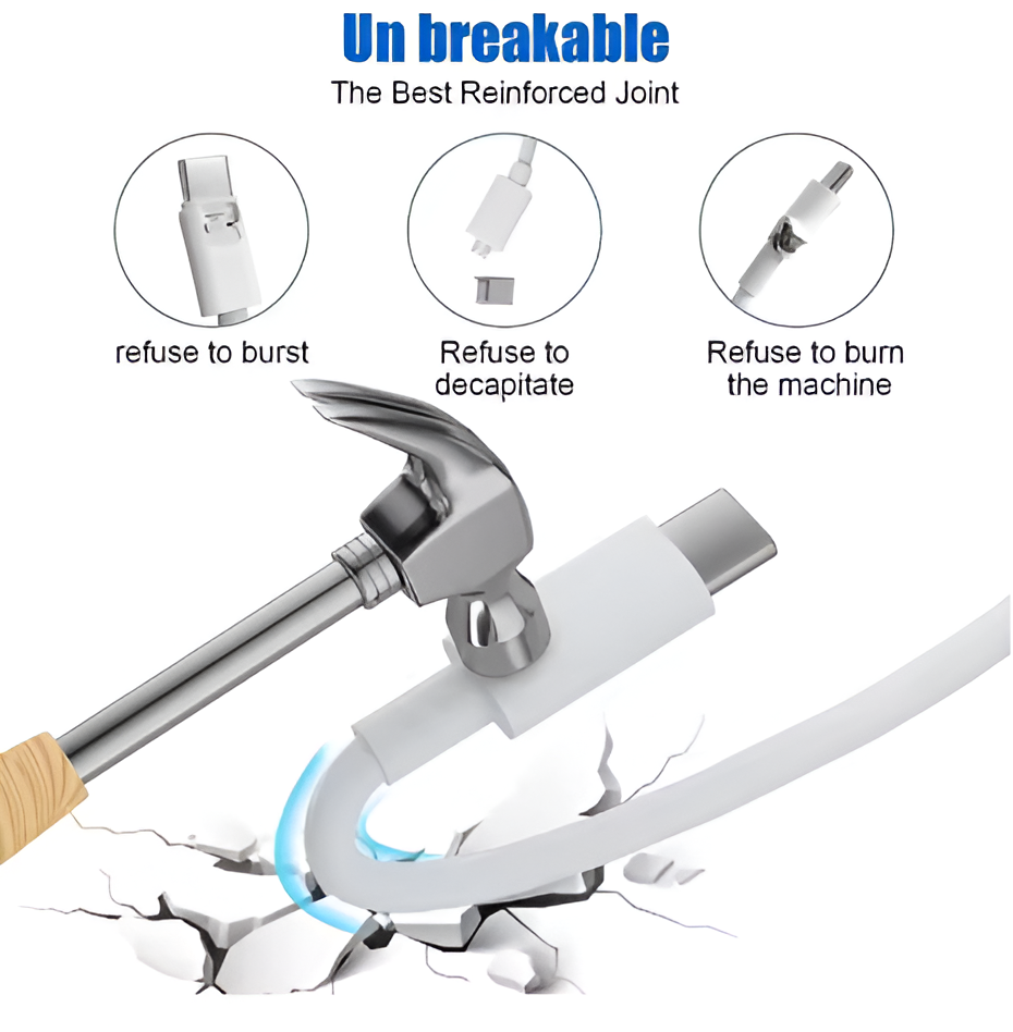 PD 60W USB C to USB Type C Cable Fast Charge Data Cable White 1M 1.5M 2M