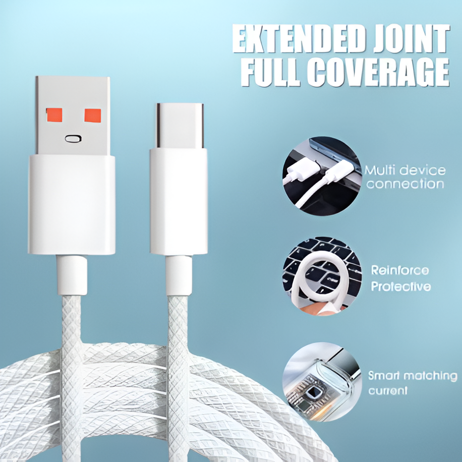 IPhone Type C Charging Cables Nylon Braid High-speed Data Wire USB C