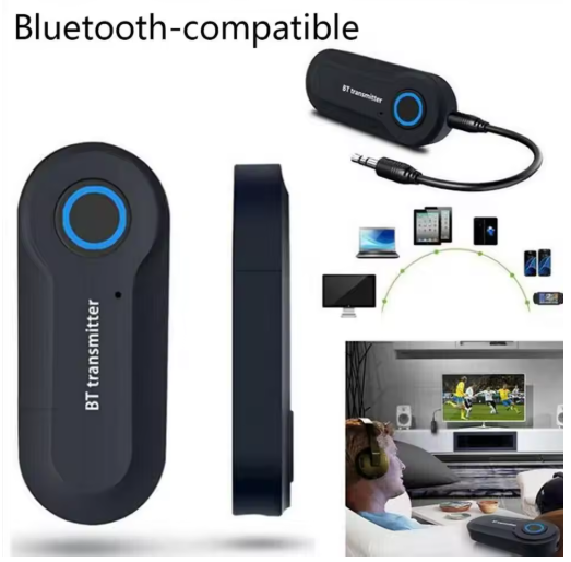 Bluetooth Transmitter 3.5MM Jack Audio Adapter Wireless Bluetooth Stereo Audio Transmitter Adapter For PC TV Headphones