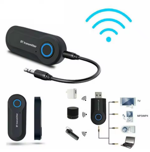 Bluetooth Transmitter 3.5MM Jack Audio Adapter Wireless Bluetooth Stereo Audio Transmitter Adapter For PC TV Headphones