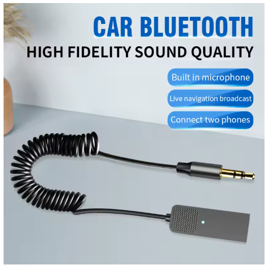 New Upgrades Bluetooth 5.4 Audio Receiver USB To 3.5mm AUX Car Wireless Music Adapter With HD MIC For Car Kit Wired Speaker