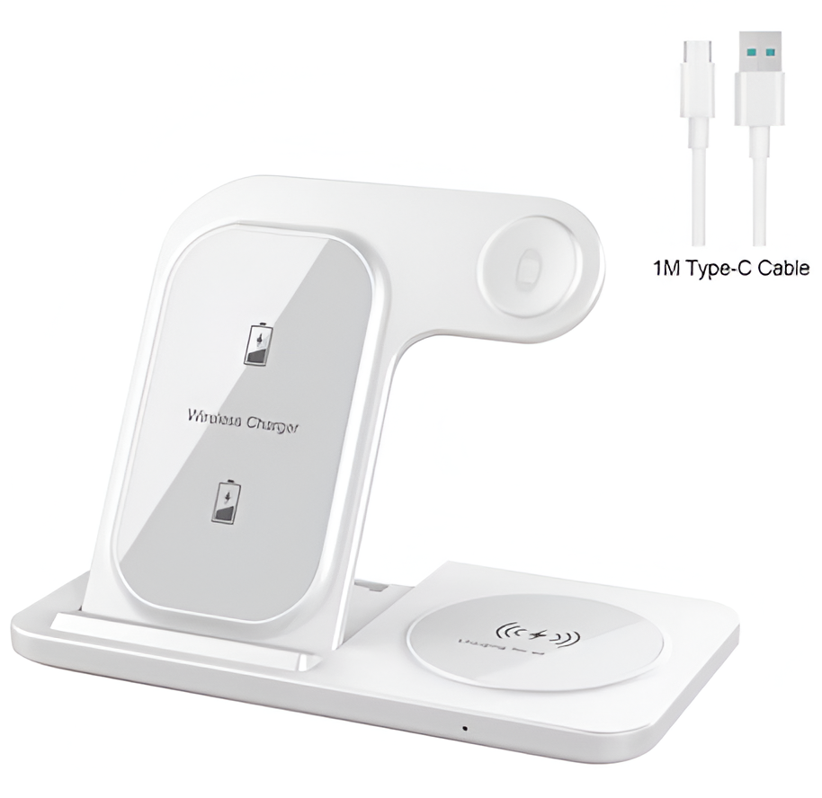 Wireless Charger Foldable 3 in 1 for iPhone Wireless Charging Station for Apple Watch Stand
