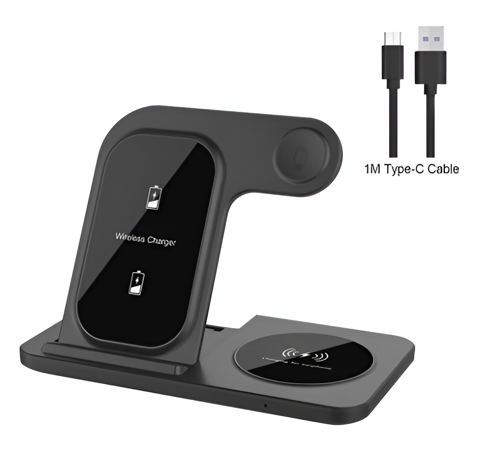 Wireless Charger Foldable 3 in 1 for iPhone Wireless Charging Station for Apple Watch Stand