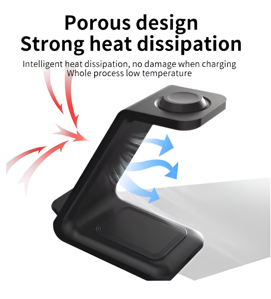 100W Wireless Charger 3 In 1 Stand Dock For Apple Watch 8 7 AirPods iPhone15 14 13 12 11 XS X 8 Induction Fast Charging Station