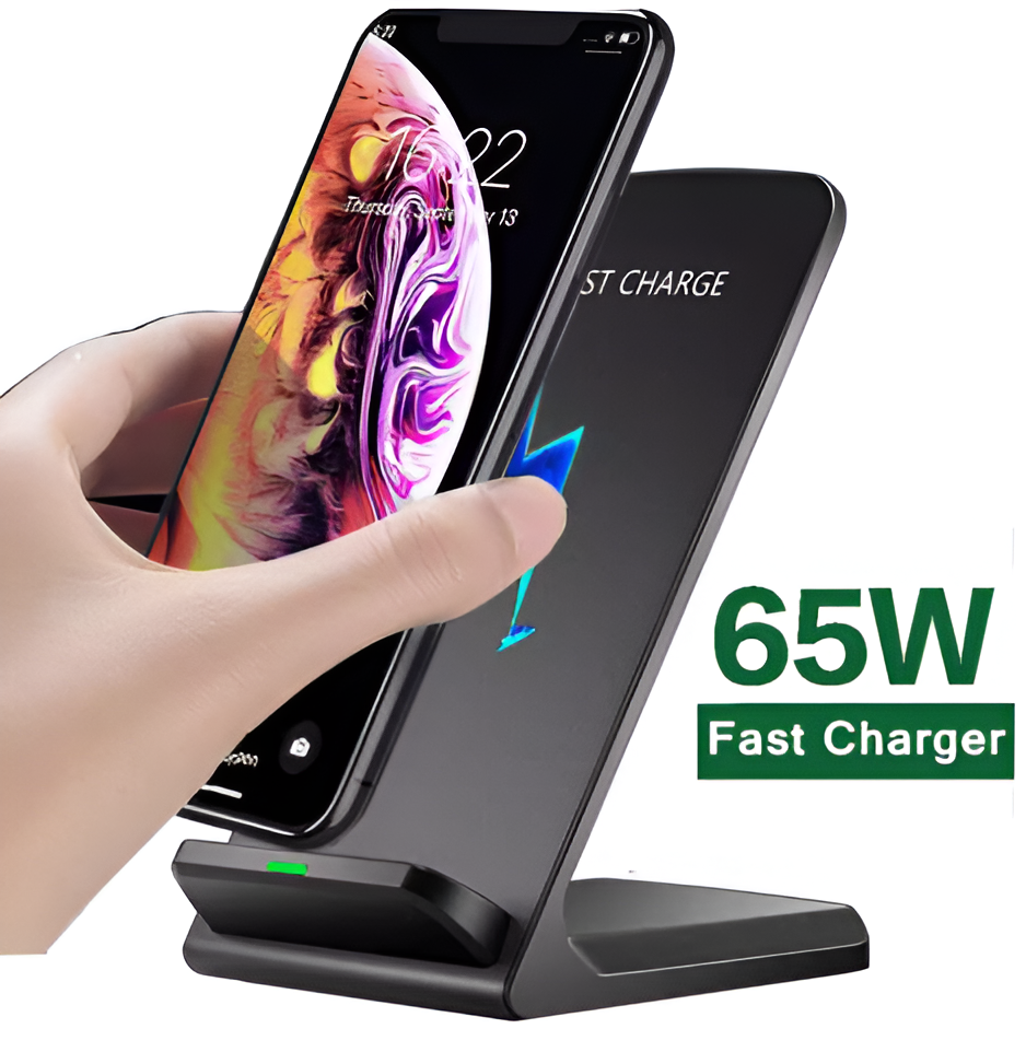 NEW 65W Fast Wireless Charger for Samsung Fast Charging Stand For iPhone Airpods
