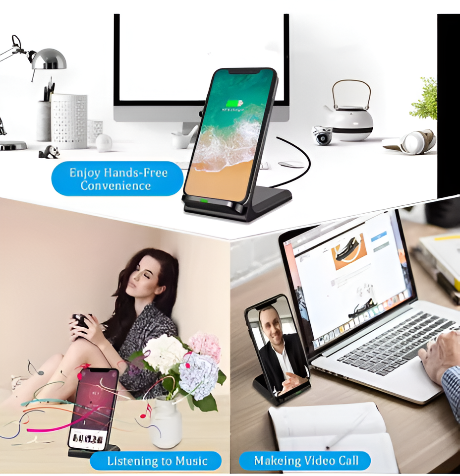 NEW 65W Fast Wireless Charger for Samsung Fast Charging Stand For iPhone Airpods