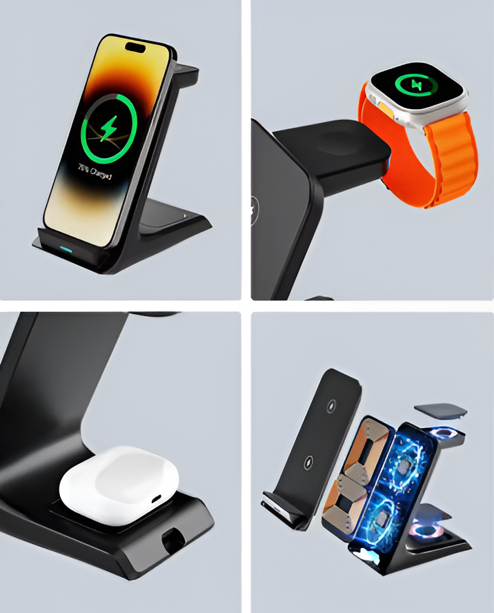 KPON 3 in 1 Wireless Charger Stand Fast Charging Station Dock For iPhone Apple iWatch Airpods